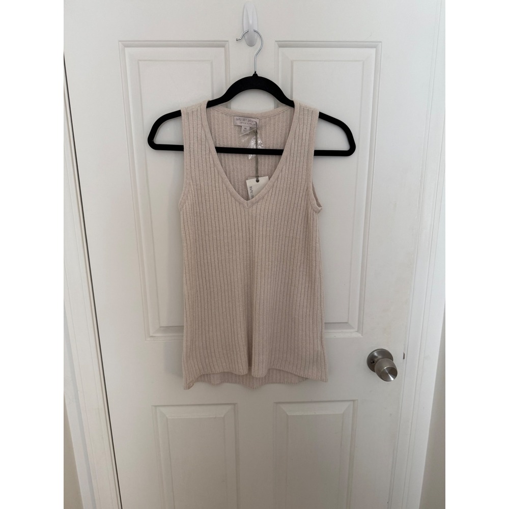 Barefoot Dreams CozyChic Ultra Lite Ribbed Tank Top Cream Beige XS